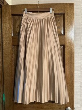 Altar'd State Blush Pleated Midi Skirt